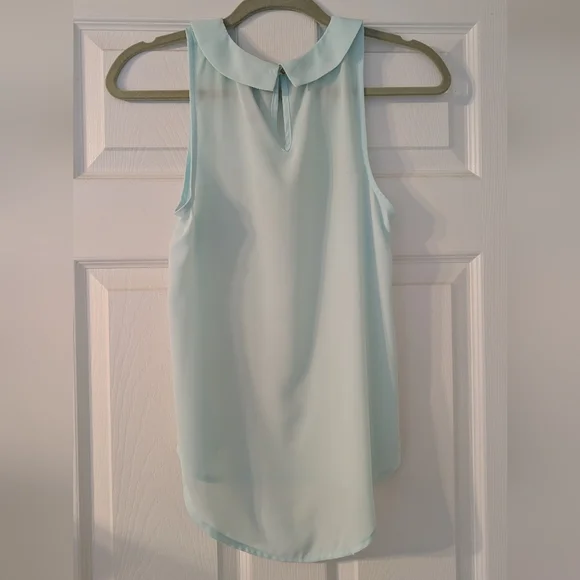 LC Lauren Conrad Mint Green Sleeveless Blouse - Picture 3 of 5